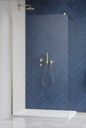 Radaway Modo X Brushed Gold II kabina Walk-in 160x200 złoty szczotkowany/przejrzyste 10mm 389364-99-01