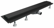 Omnires Lowfix odpływ liniowy z maskownicą pełną 80 cm czarny LOWFIX80GBL ___ RABAT W KOSZYKU! ___