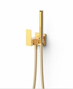 Tres CUADRO Bateria jednouchwytowa podtynkowa z natryskiem do toalety złota 00612301OR