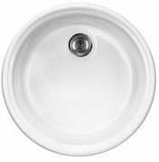 Deante Lusitano zlewozmywak ceramiczny 1-komorowy okrągły bez ociekacza biały ZCL 680N