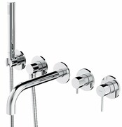 Omnires Y bateria wannowa 5-otworowa podtynkowa z długą wylewką chrom Y1237/1CR ___ RABAT W KOSZYKU! ___