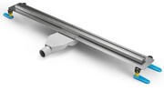 New Trendy Visio Slim odpływ liniowy z rusztem szczotkowanym w kolorze chrom 100x3,2 cm OL-0090