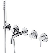 Omnires Y bateria wannowa 5-otworowa podtynkowa z krótką wylewką chrom Y1237/1SCR