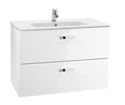 Roca Victoria Basic Zestaw łazienkowy Unik szafka z umywalką 80cm biały połysk A855852806