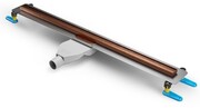 New Trendy Visio Slim Copper odpływ liniowy z rusztem szczotkowanym w kolorze miedzi 80x3,2 cm OL-0098
