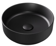 Besco Clea Cera-Line Black Matt umywalka nablatowa czarna ø 34,5 cm czarny matt UNCM-35-CLC