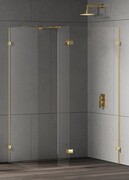 New Trendy Eventa Gold Shine kabina walk-in 140x100x200 cm z dodatkową ścianką przejrzyste EXK-4891/EXK-4866