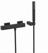 Tres CUADRO bateria jednouchwytowa ścienna prysznicowa czarny mat 00716703NM