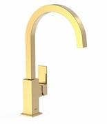 Tres CUADRO Bateria umywalkowa XXL z boczną dźwignią złota 00660702OR