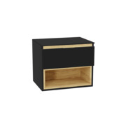 Excellent Tuto 2.0 szafka wisząca 60x50x46,5 cm front gładki niski czarny MLEX.2171.K.60.011B.BKBK