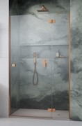 Radaway Essenza 8 Brushed Copper Dwj drzwi wnękowe 110cm prawe szczotkowana miedź/szkło przejrzyste 10480712-01-01R/10460337-93-01R