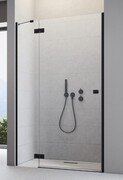 Radaway Essenza 8 Black Dwj drzwi wnękowe 120cm lewe czarny mat/szkło przejrzyste 10480812-01-01L/10460337-54-01L