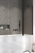 Radaway Nes Black Pnd II parawan nawannowy 140cm prawy czarny mat/szkło przejrzyste 10009140-54-01R