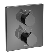 Roca Insignia bateria prysznicowa termostatyczna podtynkowa Titanium Black EVERLUX-PVD A5A2C3ACN0