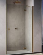 Ronal ANNEA AN13 Drzwi jednoczęściowe ze ścianką stałą w linii 90x200cm prawe złoto szczotkowane AN13D09001307