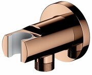 Omnires przyłącze kątowe mosiężne z uchwytem na słuchawkę miedź 8873CP