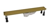 Schedpol Schedline Slight Line odpływ liniowy z maskownicą Plate do zabudowy płytkami Złoty Mat 100x3,5cm SOLPLZ-100035