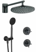 Deante Temisto Nero zestaw prysznicowy podtynkowy czarny mat NAC N9QT