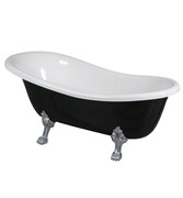 Omnires Atena Comfort M+ wanna 168x76cm wolnostojąca biało-czarna połysk ATENA168BCP ___ RABAT W KOSZYKU! ___