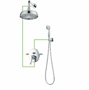 Omnires Art Deco kompletny zestaw podtynkowy chrom SYSAD25CR ___ RABAT W KOSZYKU! ___