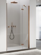 Ronal ANNEA AN13 Drzwi jednoczęściowe ze ścianką stałą w linii 80x200cm prawe miedź szczotkowana AN13D08002707