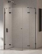 New Trendy Eventa Black Chrome kabina prysznicowa prostokątna 130x80x200 cm lewa przejrzyste czarny połysk EXK-6232