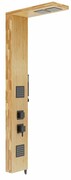 Corsan Basti panel prysznicowy z mieszaczem czarny drewno bambusowe B-002MBL