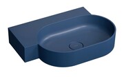 Omnires Ovo M+ umywalka nablatowa/wisząca lewa 64x44 cm midnight blue mat OVO645UWLMB