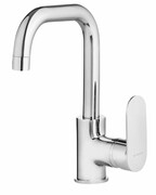 Deante Alpinia bateria umywalkowa z prostokątną wylewką chrom BGA 024M