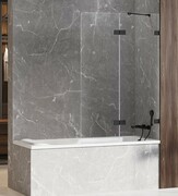 New Trendy Avexa Black parawan nawannowy 2-częściowy 120x150 cm prawa przejrzyste EXK-1987