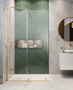 Radaway Furo Gold Walk-in kabina 90x200cm lewa szkło przejrzyste 10106488-09-01L/10110444-01-01