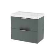 Excellent Blanko szafka 64 cm, szałwiowy mat z umywalką bez otworu na baterię, uchwyty chrom MLEX.6327.K.640.GNCR