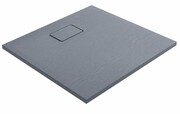 Oltens Bergytan brodzik kwadratowy 100x100 cm RockSurface szary beton 17102700