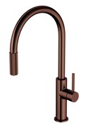 Omnires Switch bateria kuchenna z wyciąganą wylewką do podłączenia zestawu filtrującego miedź antyczna szczotkowana SW9059ORB