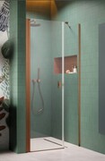 Radaway Nes Brushed Copper Dws drzwi wnękowe 130cm lewe szczotkowana miedź szkło przejrzyste 10028130-93-01L