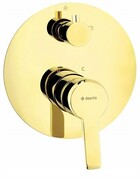 Deante Arnika Gold bateria prysznicowa podtynkowa z dwoma wyjściami złota BQA Z44P