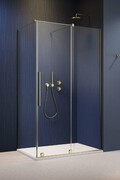 Radaway Furo Kdj Brushed Gold kabina 90x110cm prawa szczotkowane złoto 10104472-99-01R/10110430-01-01/10113110-01-01