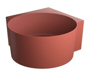 Omnires Ovo M+ wanna wolnostojąca narożna okrągła 120x120 cm terracotta mat OVO120WNTE