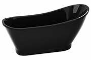 Besco Gloria black 160x68cm czarna wanna wolnostojąca Retro+syfon klik-klak #WMD-160-GLCZARNA