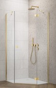 Radaway Essenza Gold Ptj kabina pięciokątna 80x80cm prawa szkło przejrzyste 1385010-09-01R/1385049-01-01
