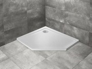 Radaway Doros Pt E Stone brodzik pięciokątny 90x80x5cm lewy biały SDRPT9080-01-04SL