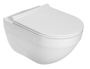 Roca Hebe miska WC wisząca Rimless z deską wolnoopadającą Slim biała A34H138000