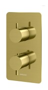 Kohlman Axel Brushed Gold podtynkowa bateria termostatyczna wannowo-prysznicowa z dwoma wyjściami złoto szczotkowane QW432AGDB