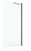 Roca Capital ścianka boczna CZARNY MAT 80cm szkło przejrzyste AM4408016M