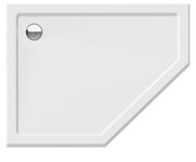 New Trendy New Azura brodzik akrylowy pięciokątny 100x80x5 cm biały lewy B-0418