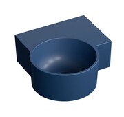 Omnires Ovo M+ umywalka nablatowa/wisząca prawa 33x34 cm midnight blue mat OVO335UWPMB