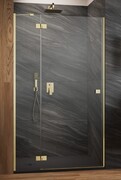 Radaway Essenza 8 Brushed Gold Dwj drzwi wnękowe 110cm lewe szczotkowane złoto/szkło przejrzyste 10480712-01-01L/10460337-99-01L