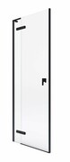 Roca Metropolis drzwi prysznicowe 130x200cm przejrzyste profile CZARNY MAT AMP0813016M