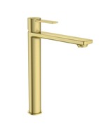 Roca Targa Bateria umywalkowa wysoka Cold Start Brushed Gold (Everlux-PVD) A5A345FVA0