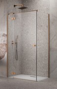 Radaway Essenza Kdj Brushed Copper kabina 80x100cm lewa szczotkowana miedź 1385043-93-01L/1384052-01-01